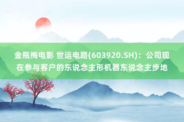 金瓶梅电影 世运电路(603920.SH)：公司现在参与客户的东说念主形机器东说念主步地