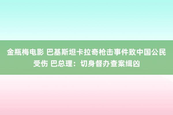 金瓶梅电影 巴基斯坦卡拉奇枪击事件致中国公民受伤 巴总理：切身督办查案缉凶