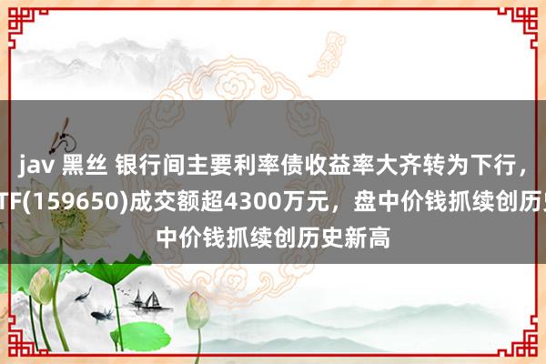 jav 黑丝 银行间主要利率债收益率大齐转为下行，国开ETF(159650)成交额超4300万元，盘中价钱抓续创历史新高
