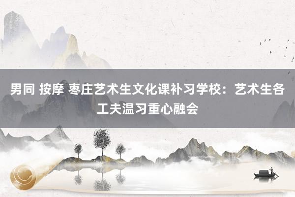 男同 按摩 枣庄艺术生文化课补习学校：艺术生各工夫温习重心融会