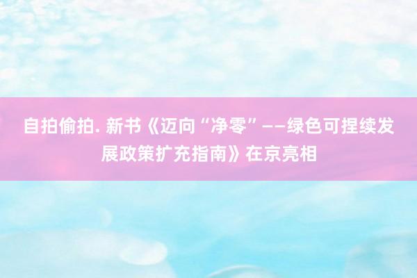 自拍偷拍. 新书《迈向“净零”——绿色可捏续发展政策扩充指南》在京亮相