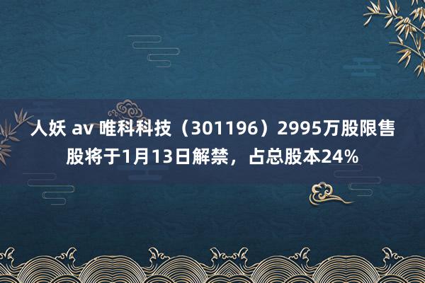 人妖 av 唯科科技（301196）2995万股限售股将于1月13日解禁，占总股本24%