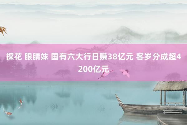 探花 眼睛妹 国有六大行日赚38亿元 客岁分成超4200亿元