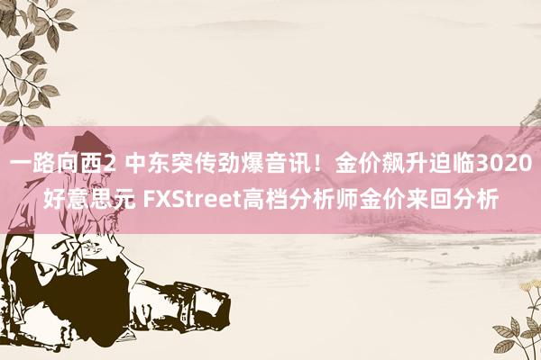 一路向西2 中东突传劲爆音讯！金价飙升迫临3020好意思元 FXStreet高档分析师金价来回分析