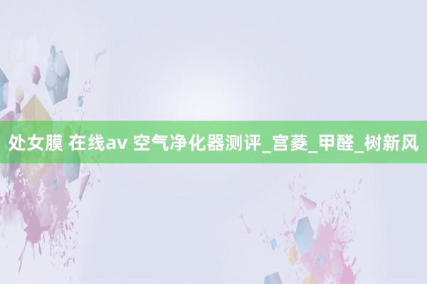 处女膜 在线av 空气净化器测评_宫菱_甲醛_树新风