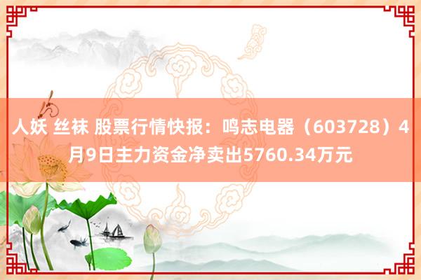 人妖 丝袜 股票行情快报：鸣志电器（603728）4月9日主力资金净卖出5760.34万元