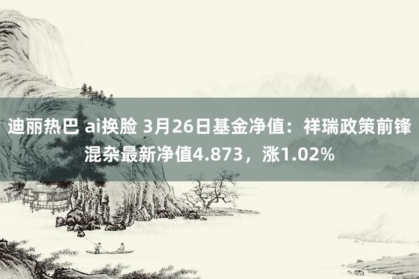 迪丽热巴 ai换脸 3月26日基金净值：祥瑞政策前锋混杂最新净值4.873，涨1.02%