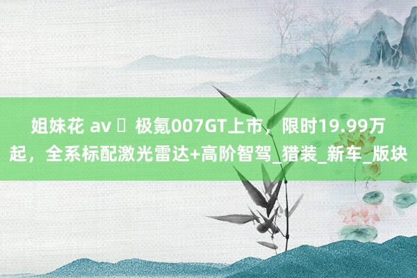 姐妹花 av ​极氪007GT上市，限时19.99万起，全系标配激光雷达+高阶智驾_猎装_新车_版块