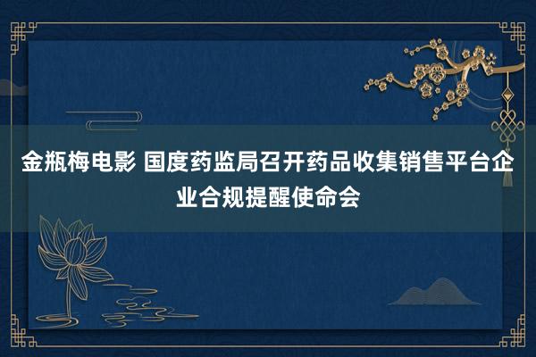 金瓶梅电影 国度药监局召开药品收集销售平台企业合规提醒使命会