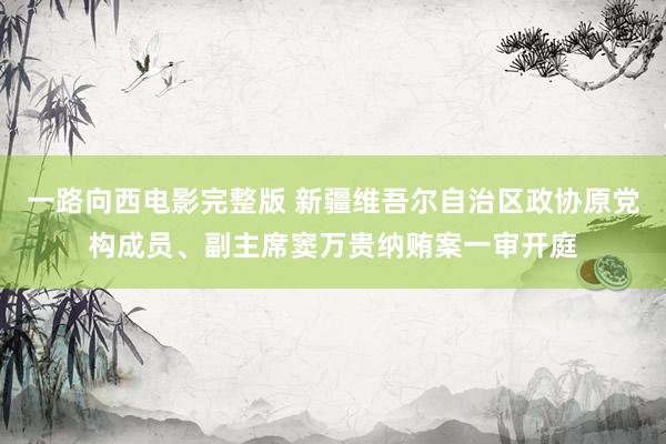 一路向西电影完整版 新疆维吾尔自治区政协原党构成员、副主席窦万贵纳贿案一审开庭