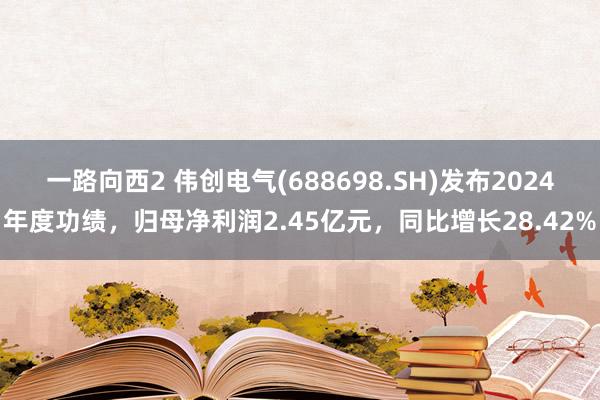 一路向西2 伟创电气(688698.SH)发布2024年度功绩，归母净利润2.45亿元，同比增长28.42%