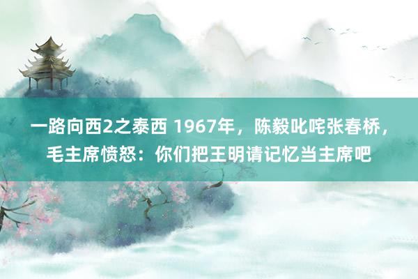 一路向西2之泰西 1967年，陈毅叱咤张春桥，毛主席愤怒：你们把王明请记忆当主席吧