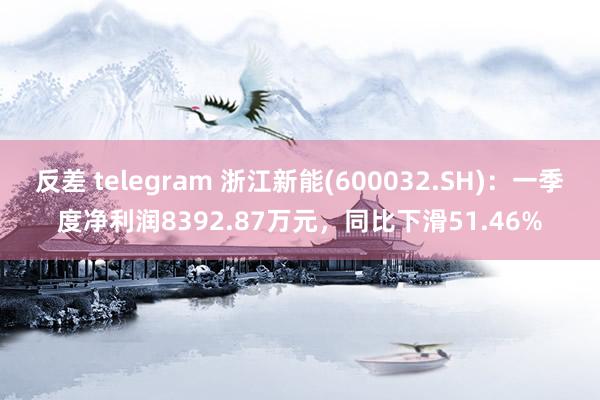 反差 telegram 浙江新能(600032.SH)：一季度净利润8392.87万元，同比下滑51.46%