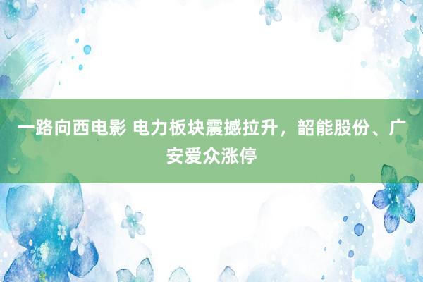 一路向西电影 电力板块震撼拉升，韶能股份、广安爱众涨停