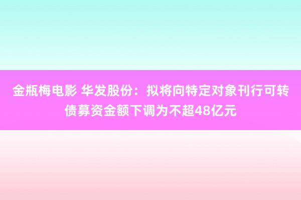 金瓶梅电影 华发股份：拟将向特定对象刊行可转债募资金额下调为不超48亿元