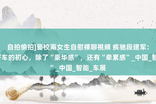 自拍偷拍]藝校兩女生自慰裸聊視頻 疾驰段建军：疾驰造好车的初心，除了“豪华感”，还有“牵累感”_中国_智能_车展