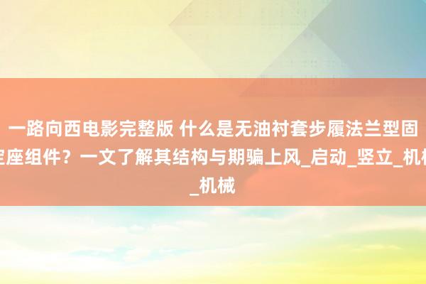 一路向西电影完整版 什么是无油衬套步履法兰型固定座组件？一文了解其结构与期骗上风_启动_竖立_机械