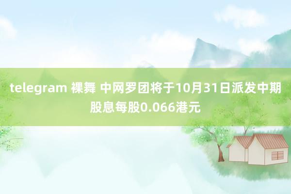 telegram 裸舞 中网罗团将于10月31日派发中期股息每股0.066港元